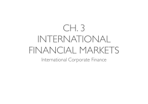 3 International financial markets