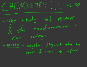 Chemistry intro 1st