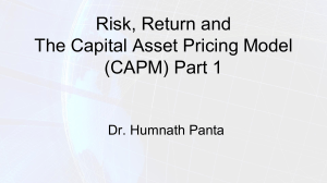 Risk Return and The Capital Asset Pricin (1)