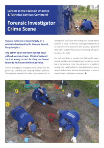 FSG Info sheet 2 Forensic Investigator Crime Scene