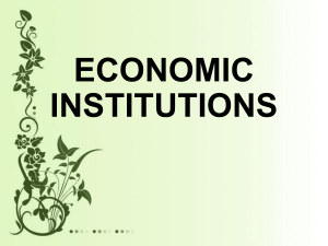 ECONOMIC INSTITUTIONS (EDUC 1)