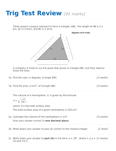 IB Trigonometry Test Review