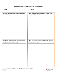 Student Self Evaluation Assessment