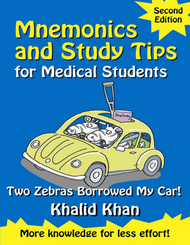 Mnemonics And Study Tips For Medical Students Pdfdrive Com