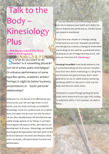 Talk to the Body - Kinisiology Plus 10.12.15