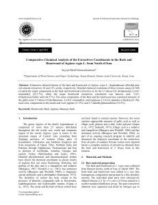 Comparative Chemical Analysis of the Extractives Constituents in the Bark and Heartwood of Juglans regia L. from North of Iran