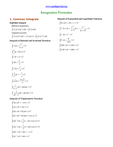 2.EMT1 Integration formulas