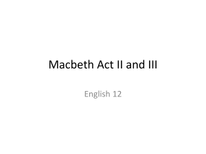 Macbeth Act II and III-1