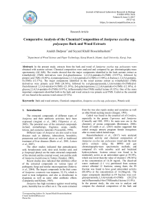 Comparative Analysis of the Chemical Composition of Juniperus excelsa ssp. polycarpos Bark and Wood Extracts