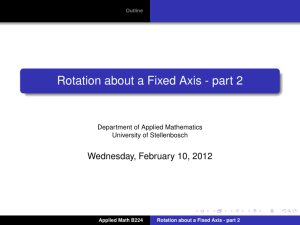 2-Rotation about a fixed axis 2
