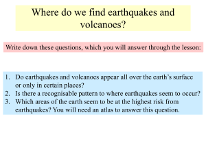 patterns of earthquakes volcanoes