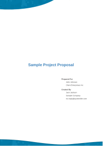 Sample Project Proposal