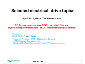 Selected electrical drive topics