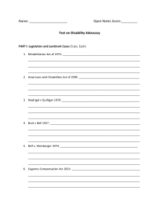 Disability Advocacy and Awareness Test
