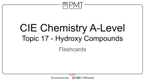 Flashcards - Topic 17 Hydroxy Compounds - CIE Chemistry A-Level
