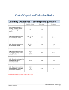 University of California, Los Angeles - ACCT 301: Cost of Capital and Valuation Basics. Graded A