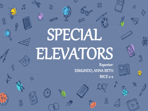 SPECIAL AND FREIGHT ELEVATORS