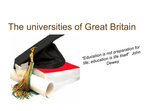 Unit 1 Step 5 Universities of GB