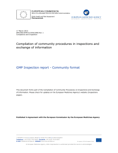 EU GMP inspection report template