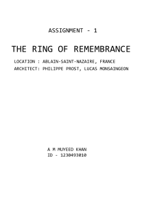 THE RING OF REMEMBRANCE