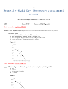 Econ+13+Hwk1-Key - Homework question and answer. Guaranteed 100% Grade.