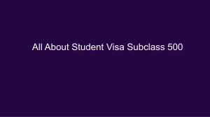 Visa Subclass 500 | Student Visa Subclass 500