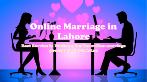 Get The Best Service For Online Marriage in Lahore Pakistan