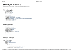 W Analysis