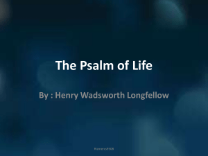 a psalm of life Longfellow