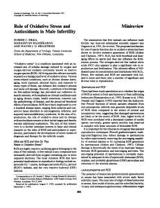 Oxidative Stress & Antioxidants in Male Infertility