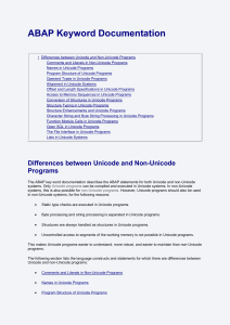 Differences between Unicode and Non-Unicode Programs