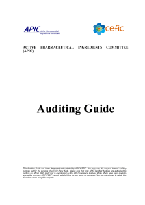 APIC CEFIC Auditing Guide August 2016