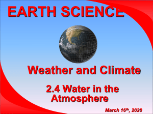 2.4 Water in the Atmosphere
