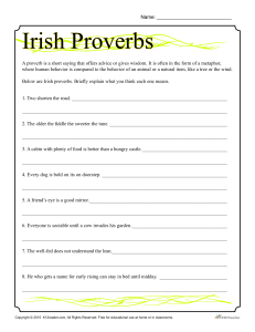 irish proverbs