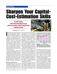Sharpen your capital-cost-estimation skills
