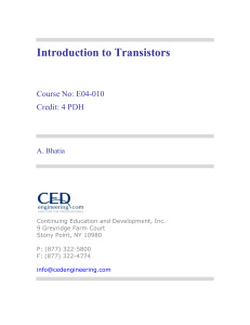 2. Introduction to Transistors