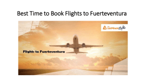 Get Affordable Flights to Fuerteventura