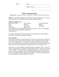 Water Treatment Lab