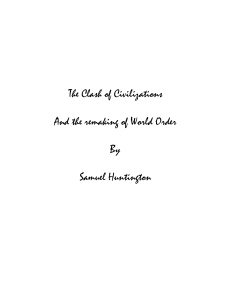 Clash of civilization by Huftington