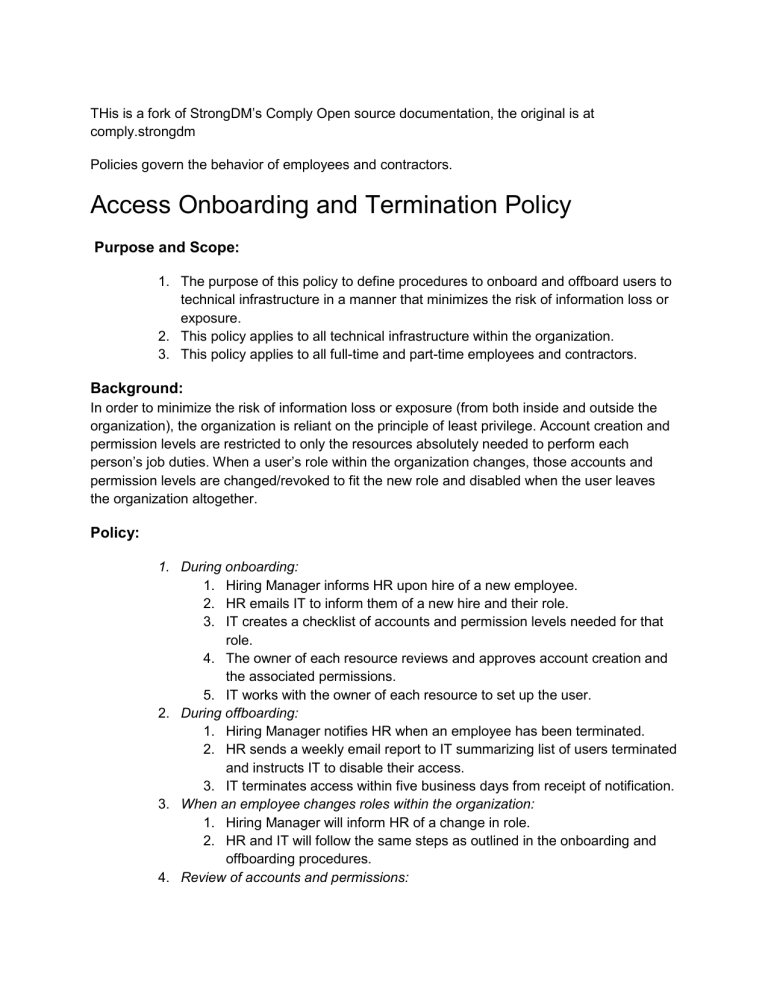 Policies For SOC2
