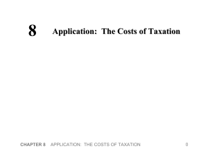 chapter 8 application: the costs of taxation