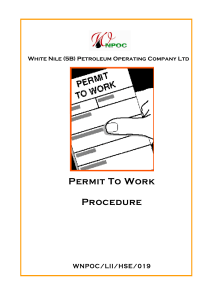 019 - Permit To Work
