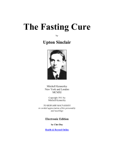 Upton Sinclair The Fasting Cure