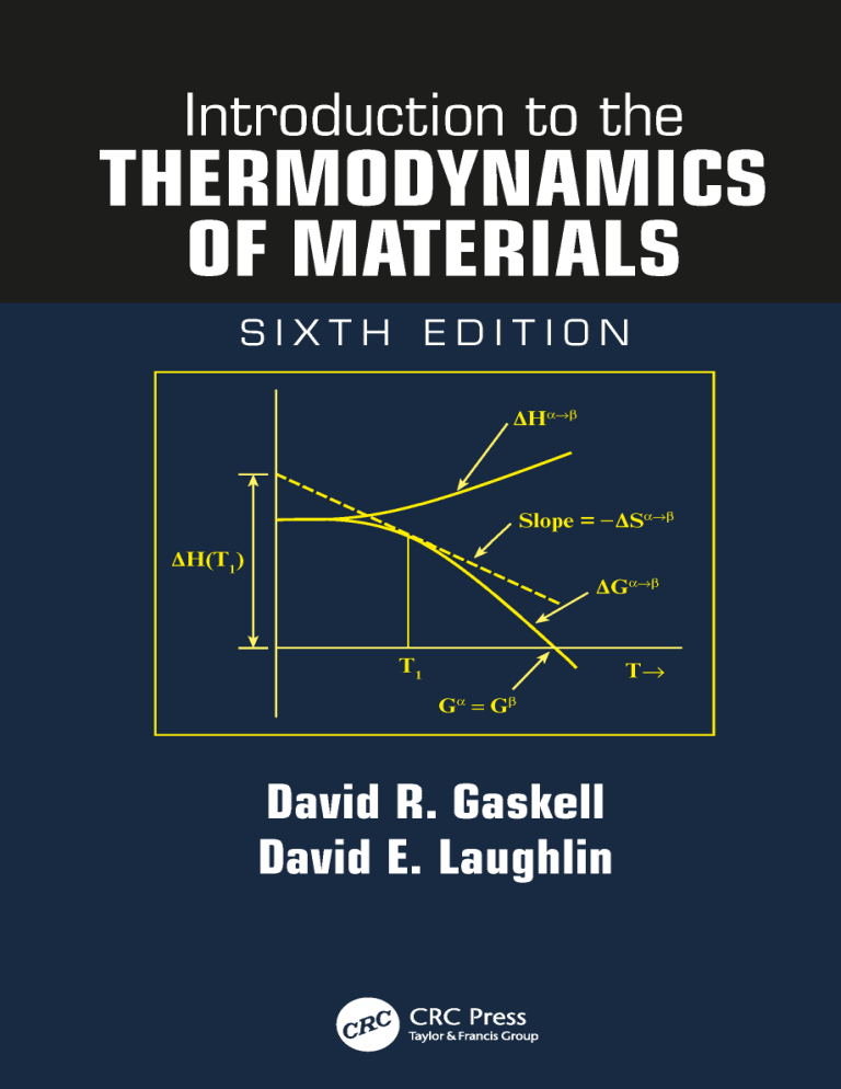 Gaskell Thermodynamics 6th Ed Pdf