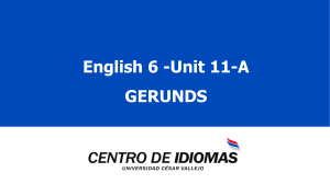 ENGLISH 6-UNIT 11- A.1 LIC. JUAN CARLOS LLANOS