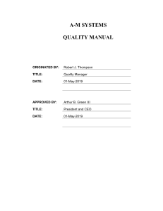 AMS Quality Manual