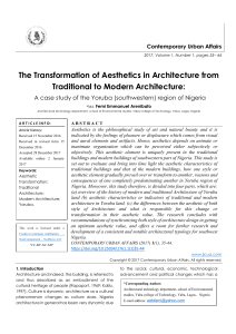 The Transformation of Aesthetics in Architecture from Traditional to Modern Architecture