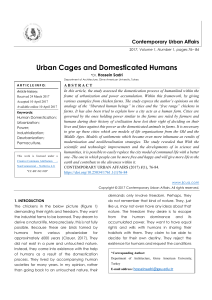 Urban Cages and Domesticated Humans 