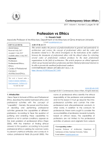 Profession vs Ethics 
