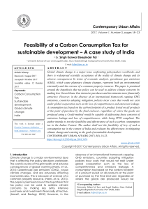 Feasibility of a Carbon Consumption Tax for sustainable development – A case study of India 